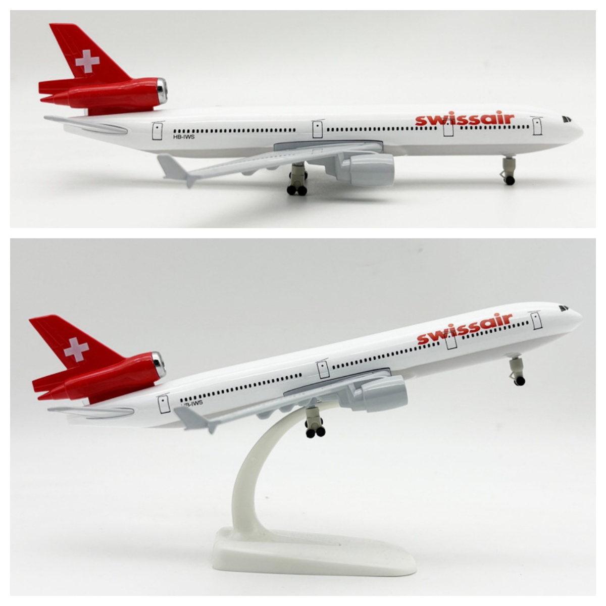 Model Kit Airplane - 20CM Scale Plane Alloy Swiss Airlines