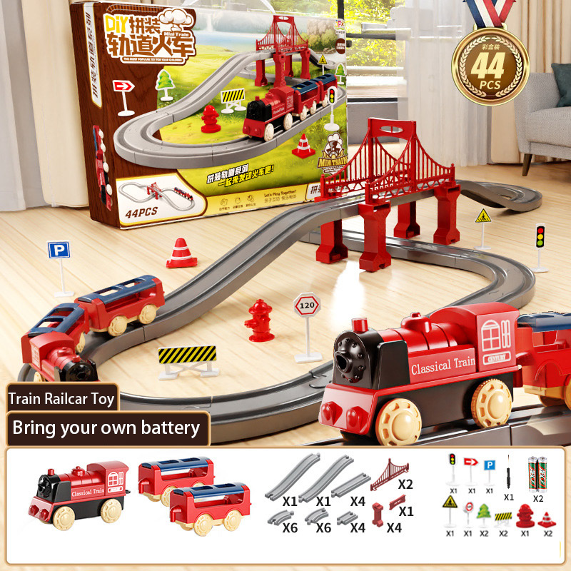 Model Kit Runner - 44Pcs/set Electric Train Track Sets Assembling