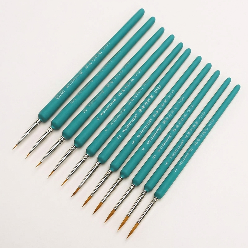 Model Kit Acrylic Paint - 11 PCS Miniature Paint Brushes Set