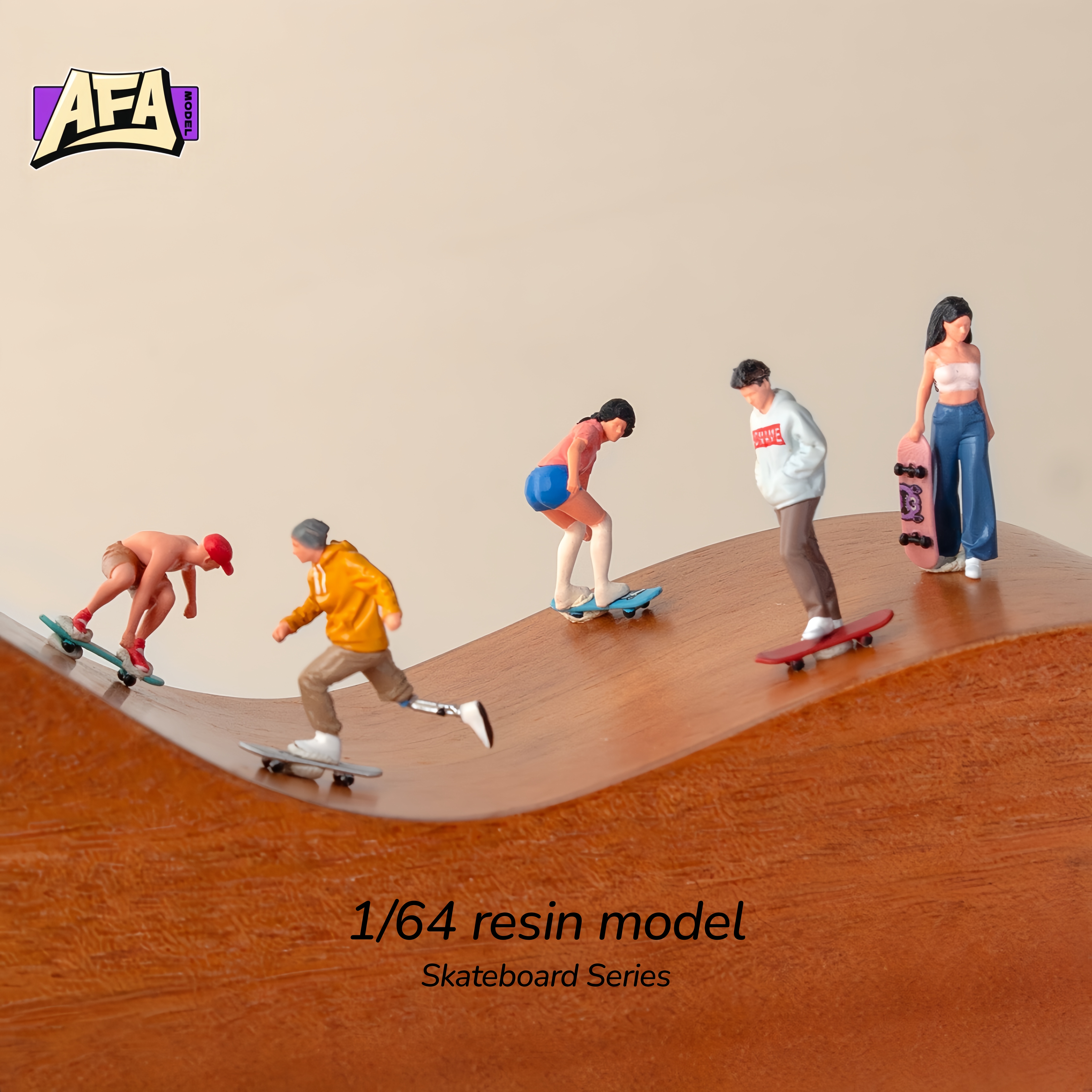 Model Kit Resin - 1 64 resin diorama skate Miniature