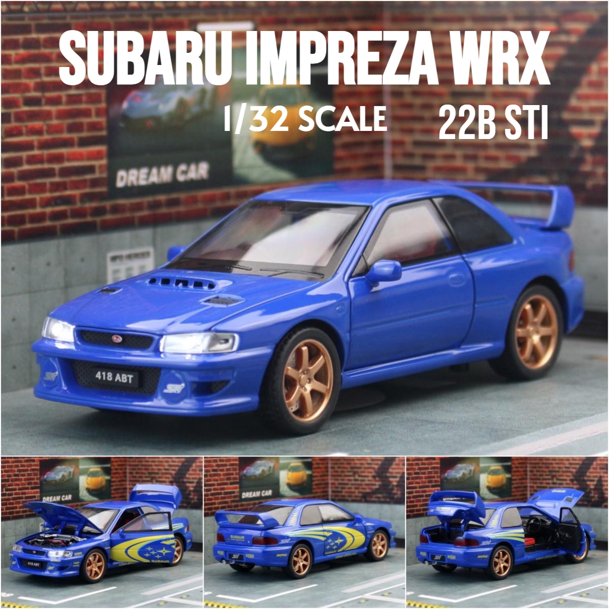 Model Kit Ae86 - 1/32 Subaru Impreza WRX 22B STI
