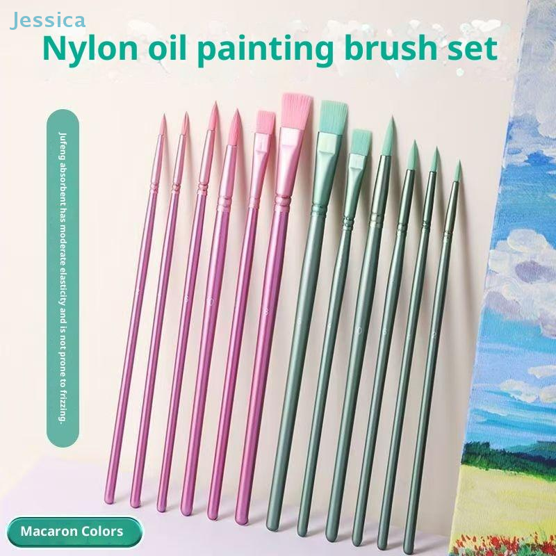 Model Kit Acrylic Paint - ♥Nylon Bristle Wooden Handle Pointed And