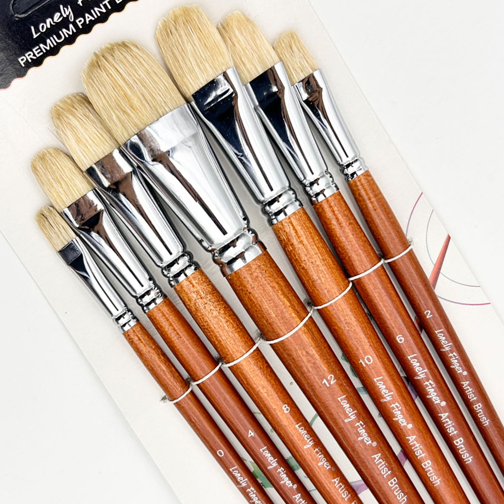 Model Kit Acrylic Paint - Professional Hog Bristle Filbert Oil Paint