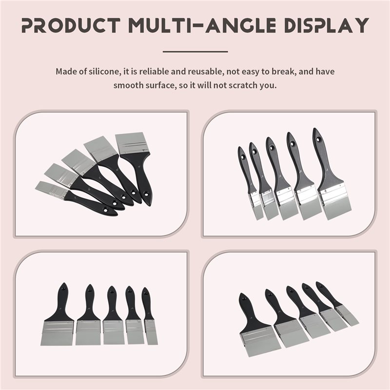 5Pcs Silicone Paint Brush Set, - Model Kit Acrylic Paint recension och pris