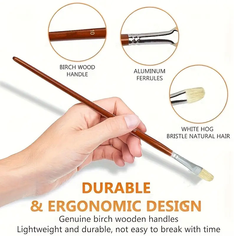 Professional Hog Bristle Filbe - Model Kit Acrylic Paint recension och pris