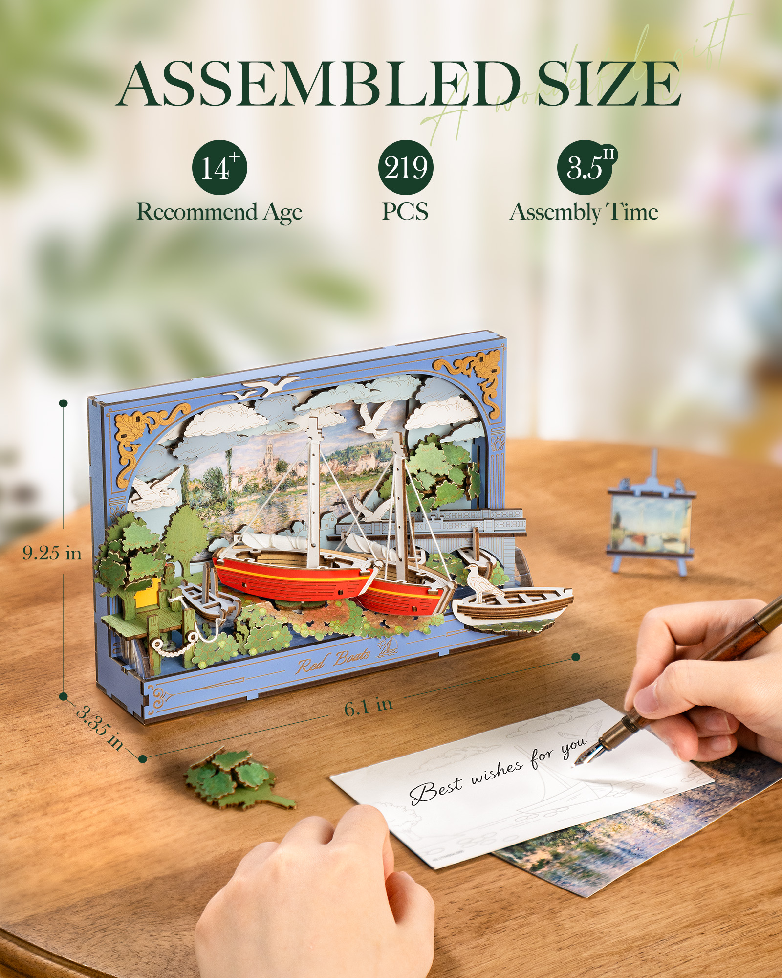 Rolife Red Boats Wooden 3D Puz - Model Kit Wall E recension och pris