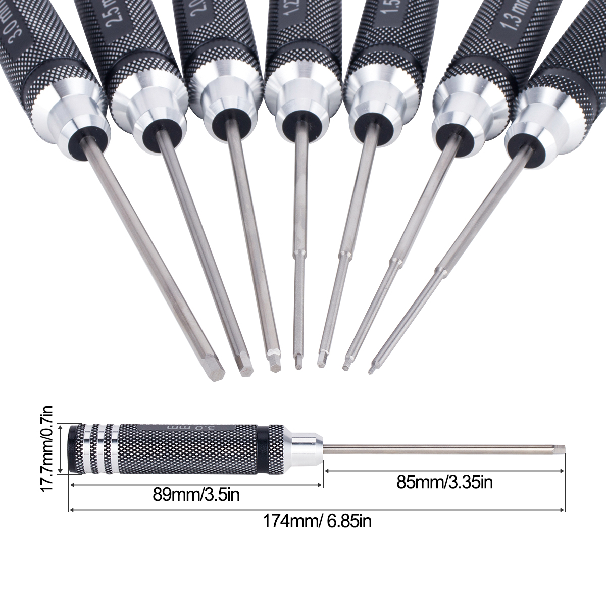 7 IN 1 Steel Hex Screwdriver S - Model Kit Airplane recension och pris