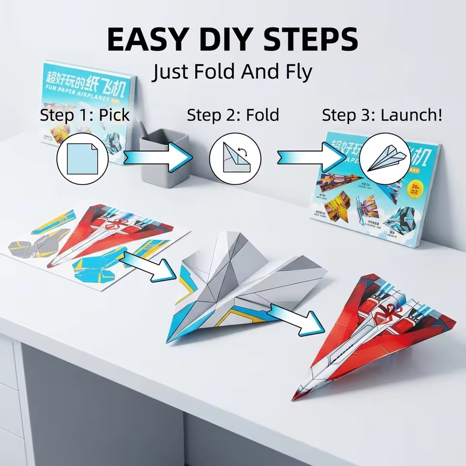 12 Models 36 Colored Papers Pa - Model Kit Airplane recension och pris