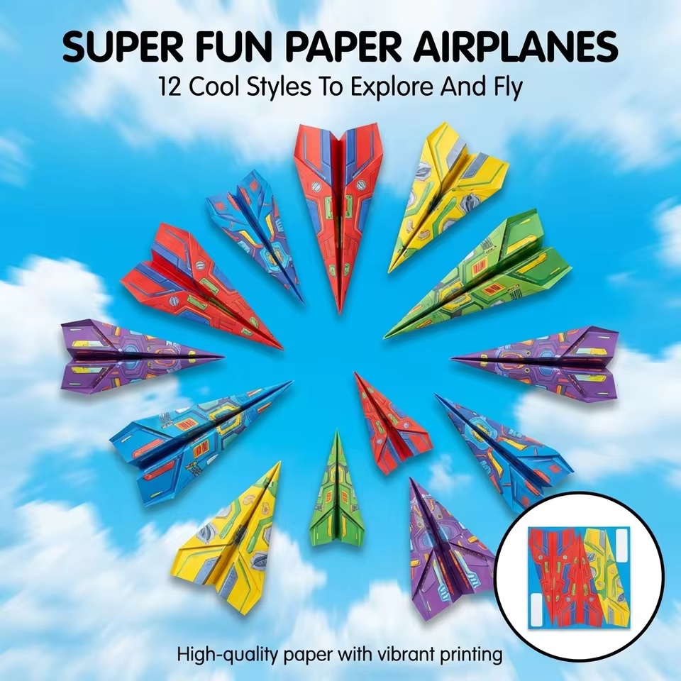 12 Models 36 Colored Papers Pa - Model Kit Airplane recension och pris