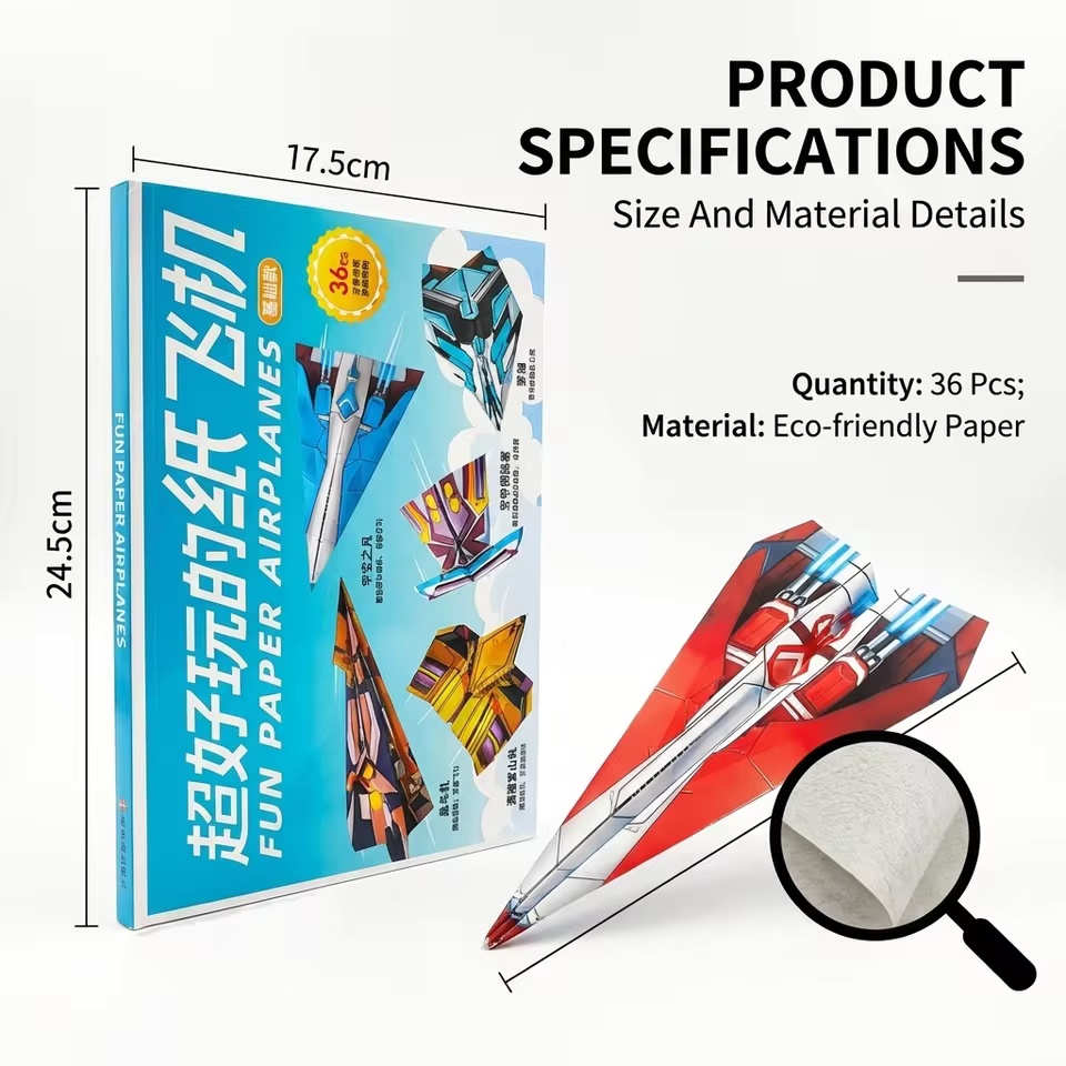 12 Models 36 Colored Papers Pa - Model Kit Airplane recension och pris