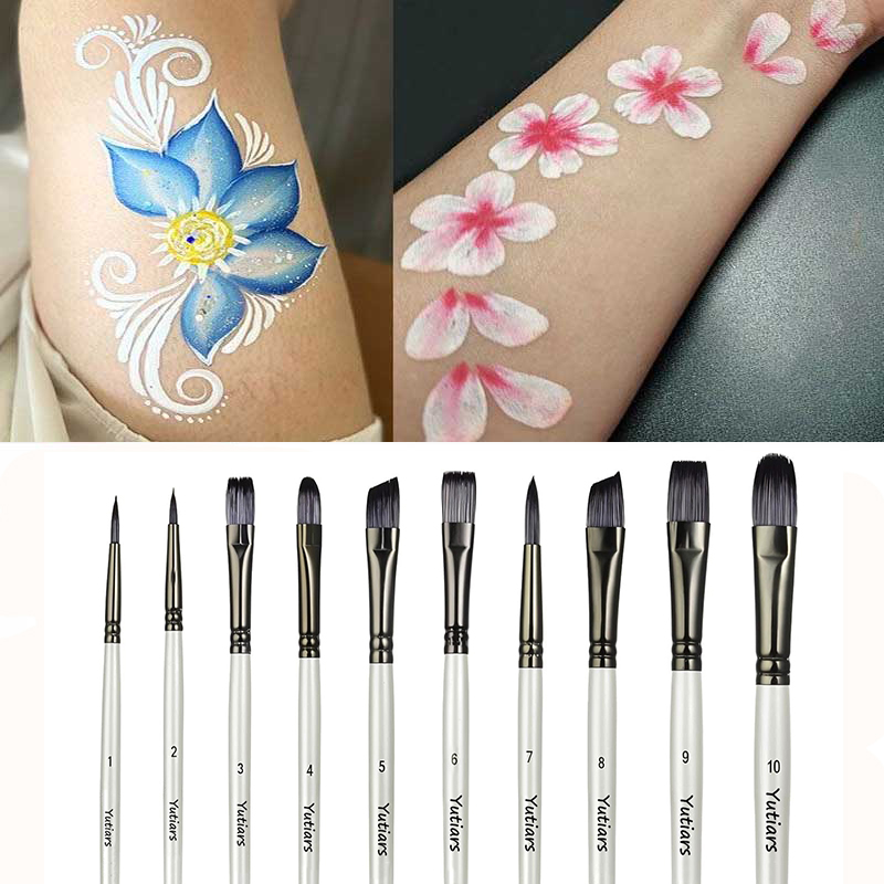 10-piece Face Painting Brush S - Model Kit Acrylic Paint recension och pris