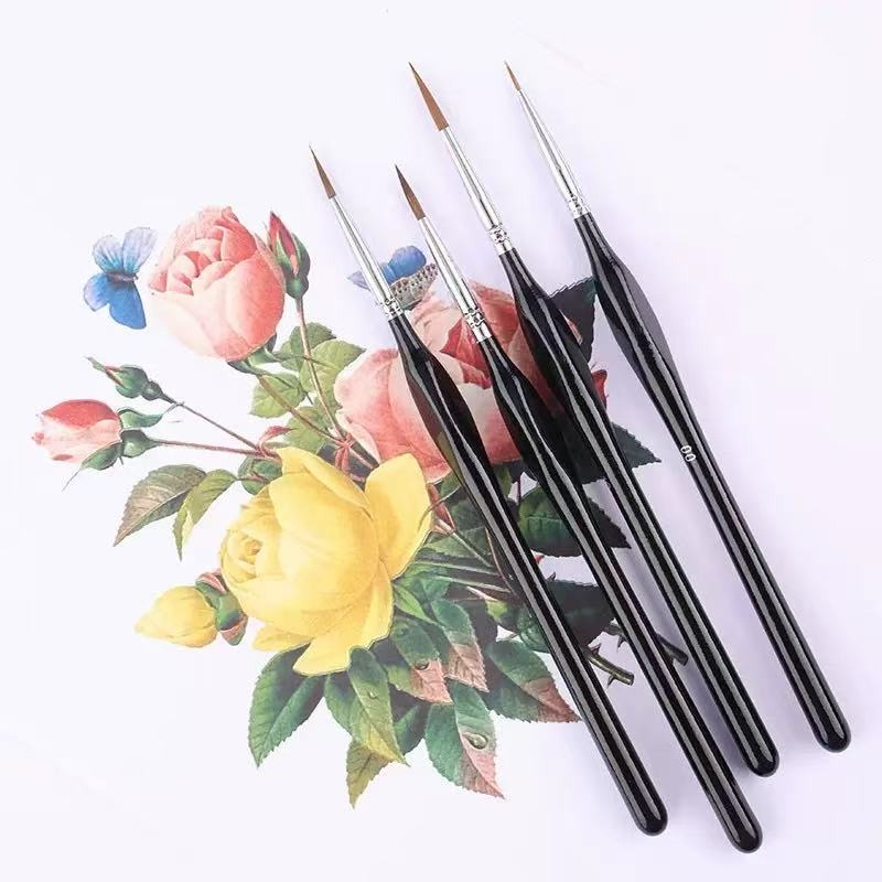 11PCS Black Sable Hair Fine Pa - Model Kit Acrylic Paint recension och pris