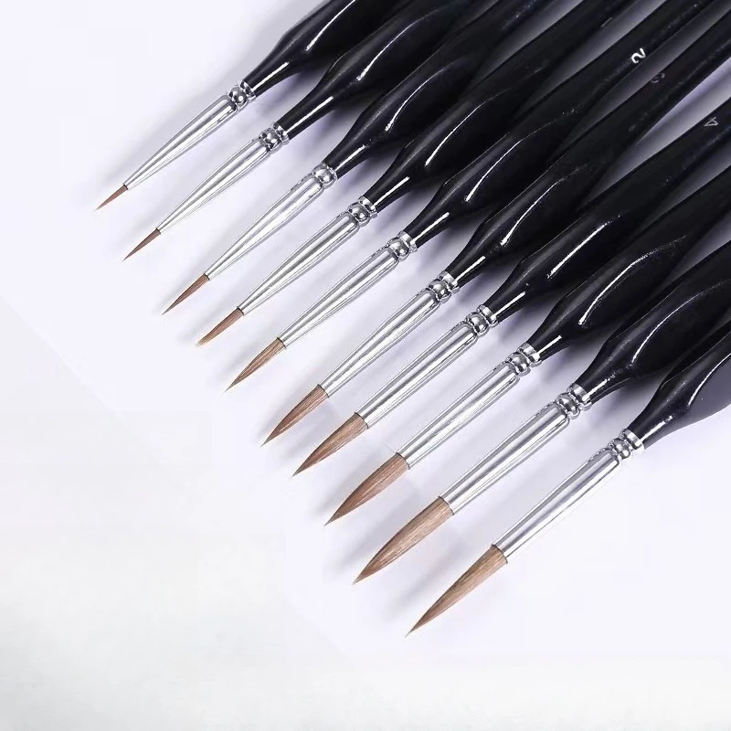 11PCS Black Sable Hair Fine Pa - Model Kit Acrylic Paint recension och pris