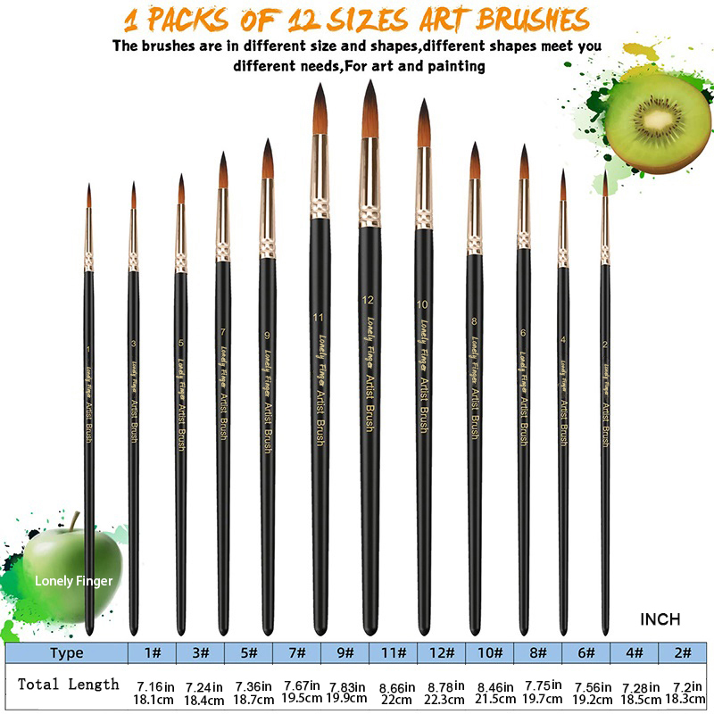 12/24/48pcs Paint Brushes Set  - Model Kit Acrylic Paint recension och pris