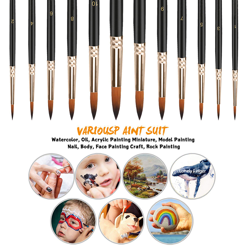 12/24/48pcs Paint Brushes Set  - Model Kit Acrylic Paint recension och pris