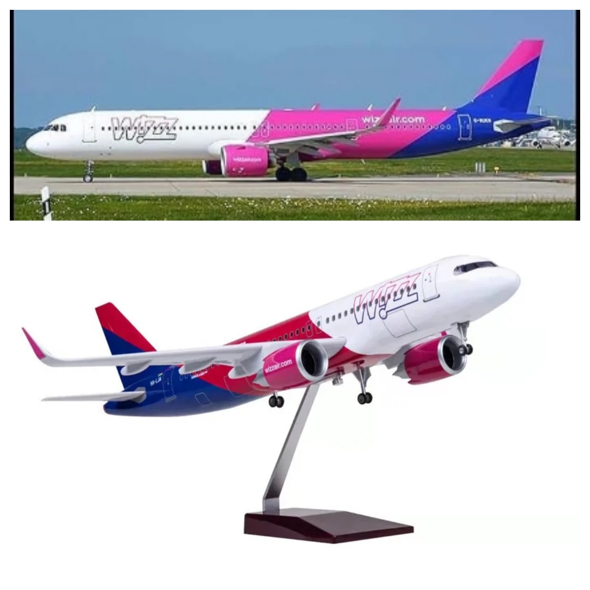 Wizzair Plane Model 47cm 1/80  - Model Kit Airplane recension och pris