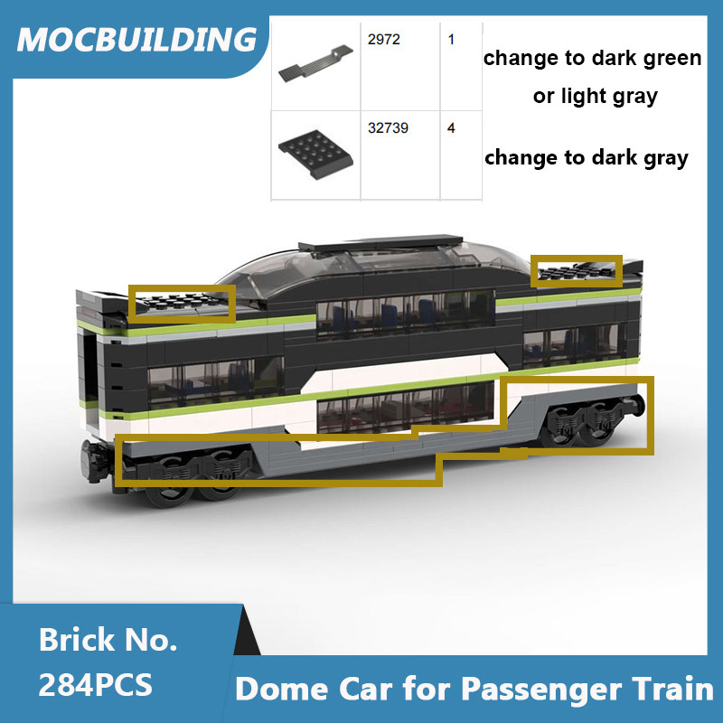 MOC Building Blocks Dome Car f - Model Kit Train recension och pris